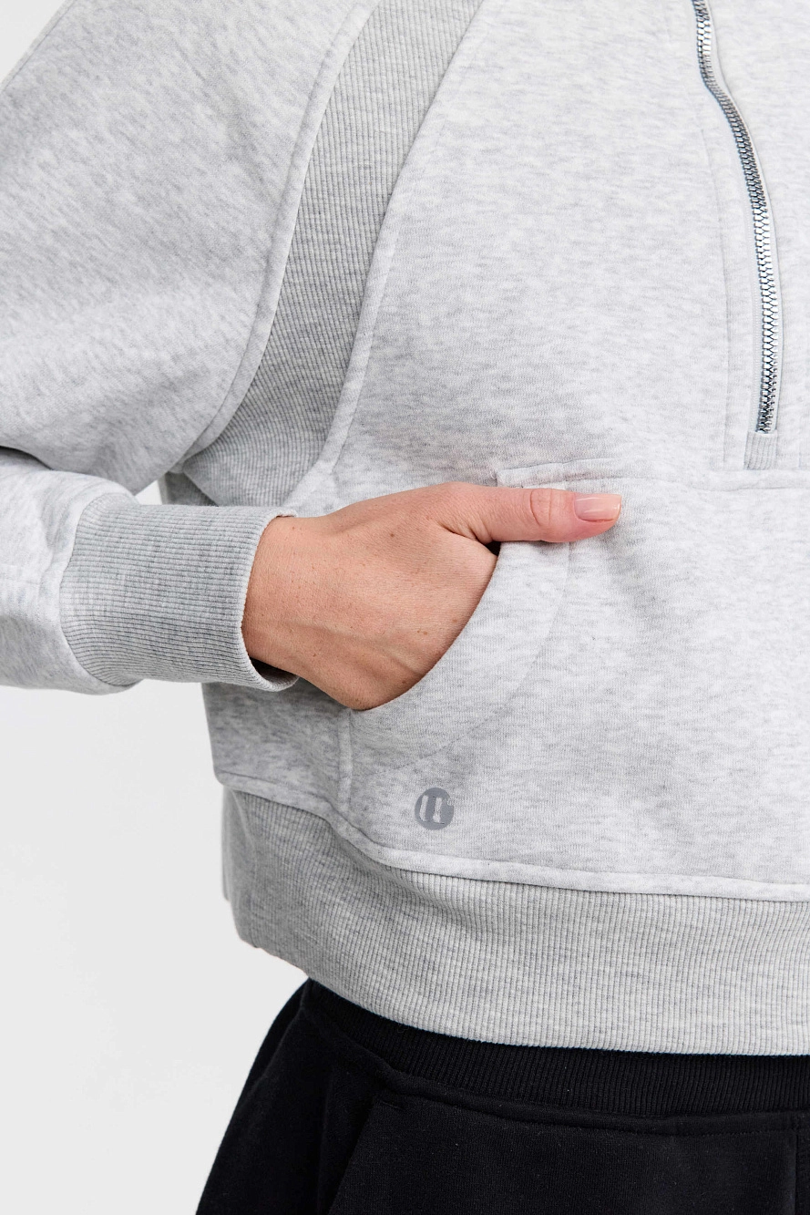 Свитшот оверсайз 1/2 zip с воротником UL - 4 
