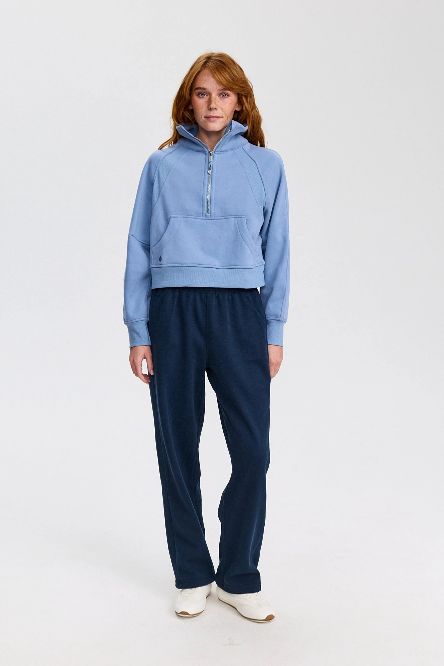 Свитшот оверсайз 1/2 zip с воротником UL - 6 