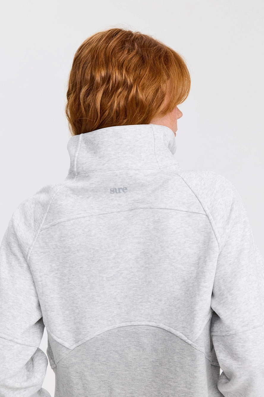 Свитшот оверсайз 1/2 zip с воротником UL - 7 