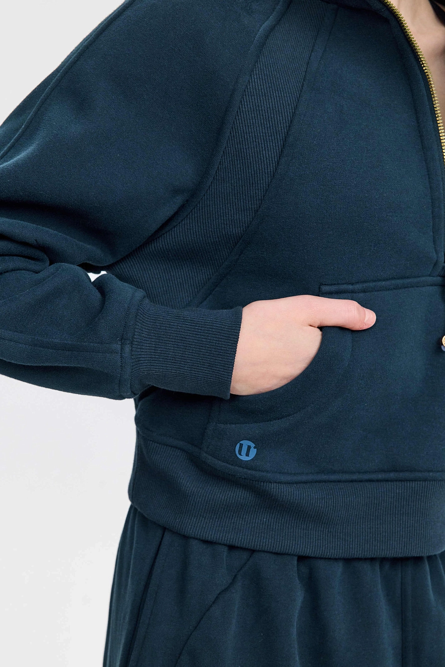 Свитшот оверсайз 1/2 zip с воротником UL - 4 