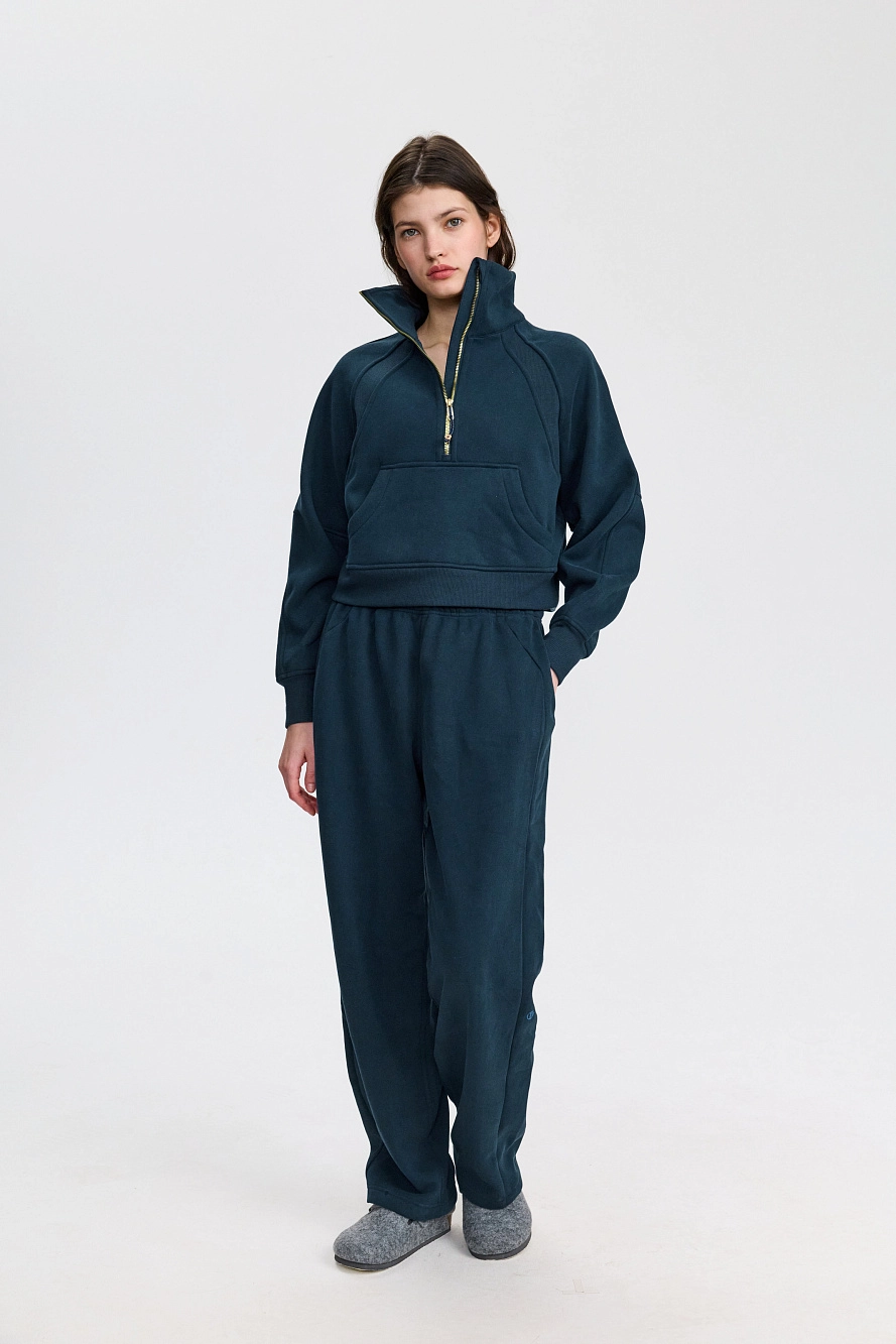 Свитшот оверсайз 1/2 zip с воротником UL - 7 