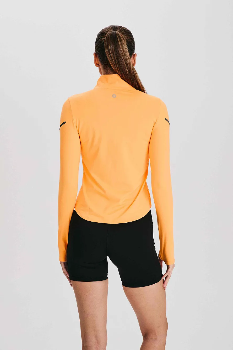 Флисовый удлиненный беговой рашгард 1/2 zip - 6 