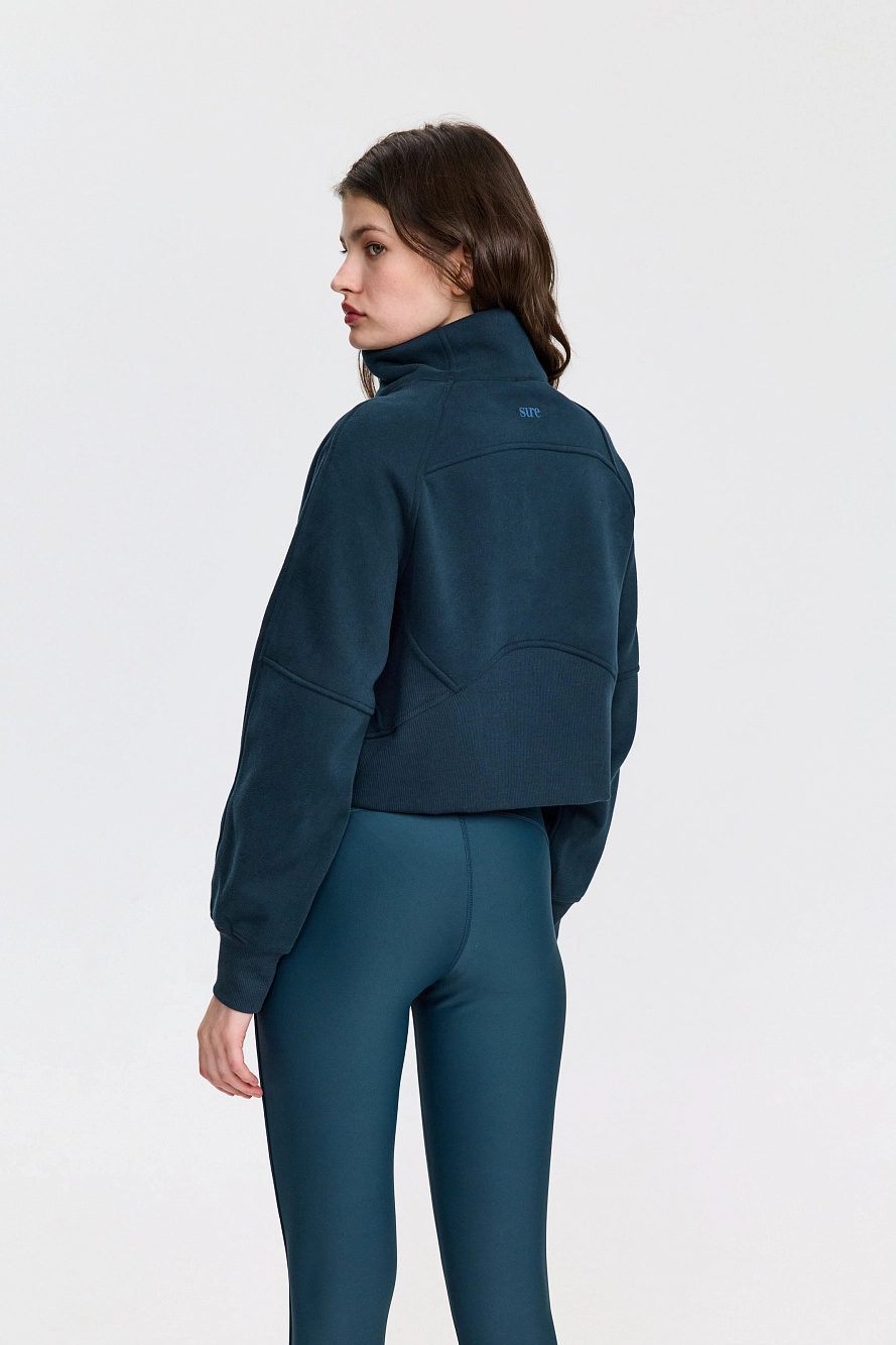 Свитшот оверсайз 1/2 zip с воротником UL - 8 