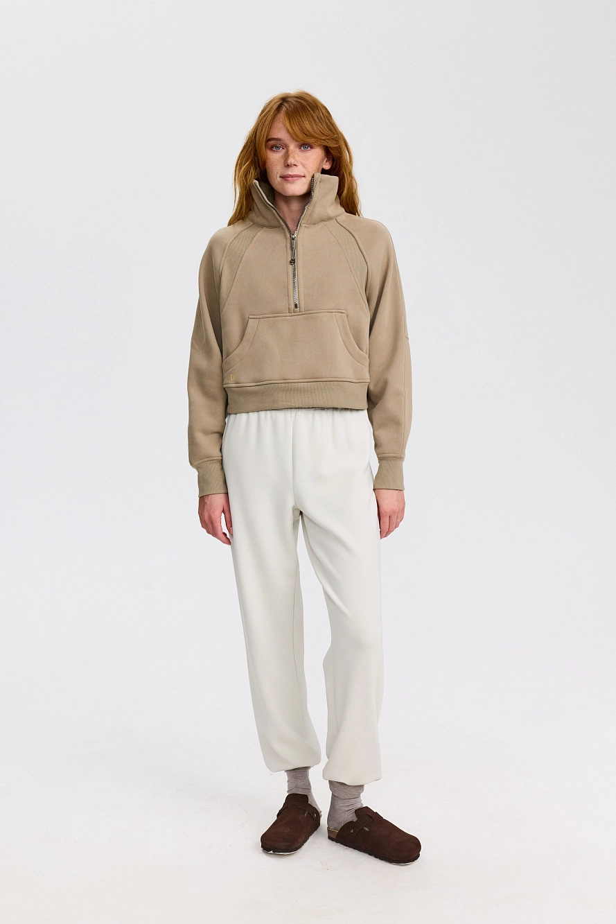 Свитшот оверсайз 1/2 zip с воротником UL - 5 