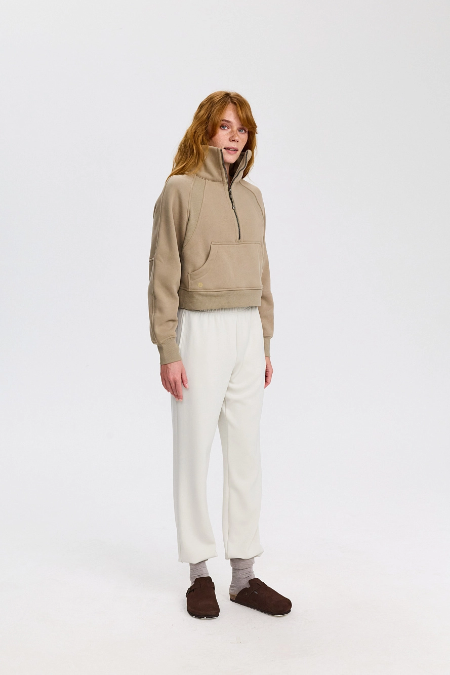 Свитшот оверсайз 1/2 zip с воротником UL - 6 