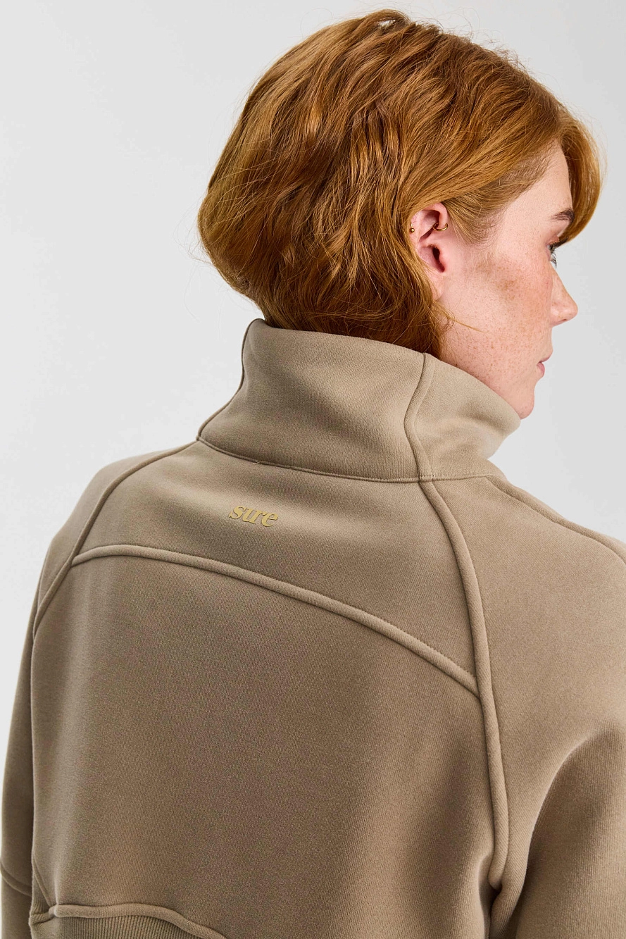 Свитшот оверсайз 1/2 zip с воротником UL - 3 