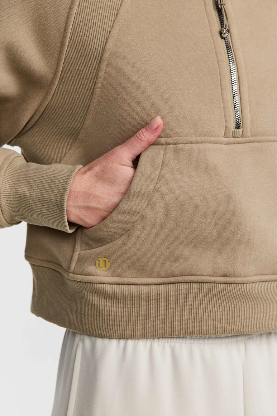 Свитшот оверсайз 1/2 zip с воротником UL - 2 